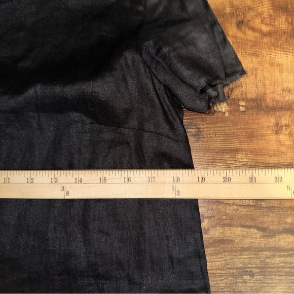 Band Of Outsiders Apron Wrap Mini Raw Hem Black Dress - Picture 12 of 12